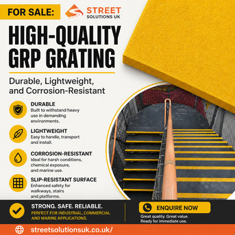 London, Business, For Sale: High-Quality GRP Grating &ndash; Durable, Lightweight, And Corrosion-Resistant