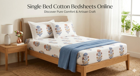 Mumbai, Household Items, INR 1499,  Single Bed Cotton Bedsheets Online Pure Cotton Comfort | TheIndiGlobal