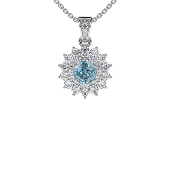 New York, Jewelry, USD 2038,  Gey Aquamarine Necklace For A Simple And Graceful Look