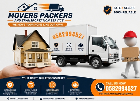 Thuqbah, Labor/Moving, Reliable House Shifting Office Moving Movers Packers & Transportation | Call  0582994527