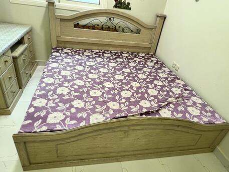 Riyadh, Furniture, SAR 600,  DOUBLE BED SET WITH DRESSING, CUPBOARD & SIDE TABLE