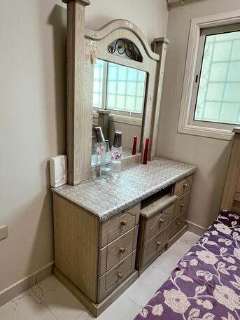 Riyadh, Furniture, SAR 600,  DOUBLE BED SET WITH DRESSING, CUPBOARD & SIDE TABLE
