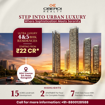 Gurgaon, Real Estate For Sale, INR 250000000,  5 BR,  8500 Sq. Meter,  Oberoi 360 North At Sector 58 Gurgaon - Luxury 4 & 5 BHK Apartments