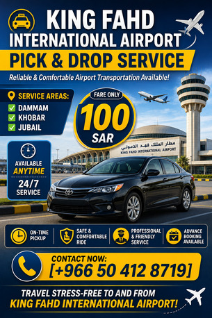 Dammam, Passenger Transport, KING FAHD INTERNATIONAL AIRPORT PICK & DROP SERVICE