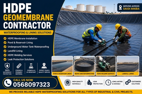 Jeddah, Construction, HDPE Geomembrane Contractor In Saudi Arabia