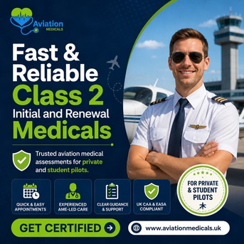 Manchester, Medical, Class 2 Initial And Renewal Medicals For Pilots &mdash; Fast, Professional, Reliable