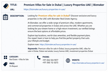 Sharjah, Real Estate, Premium Villas For Sale In Dubai | Luxury Properties In UAE | Bizmaker