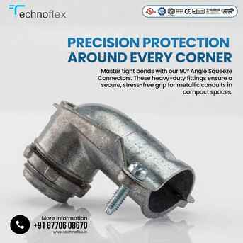 Hyderabad, Electrical & Plumbing, 🔩 90° Angle Connector By Technoflex &ndash; Perfect Fit For Tight & Secure Conduit Bends