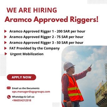 Khobar, Jobs, Hiring Aramco Approved Riggers