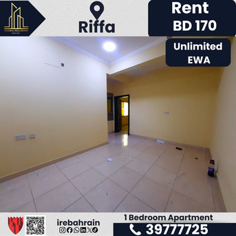East Riffa, Apartments, Flats, Houses & Villas, BHD 170/month,  1 BR,  1 Bedroom Apartment For Rent &ndash; Riffa | BD 170/- (Unlimited EWA)