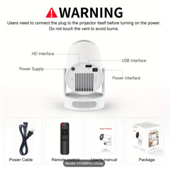 Dammam, Electronics, SAR 295,  Magcubic Projector HY300 Pro+ With Free Home Delivery 290ANSI 720P Home Cinema Mini Projec