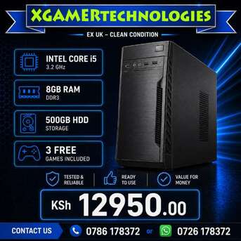 Nairobi, Electronics, KES 12950,  Refreshed Core I5 8GB RAM Lenovo Desktop PC