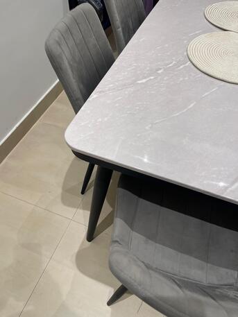 Riyadh, Furniture, SAR 950,  Marble Dining Table With 6 Chairs