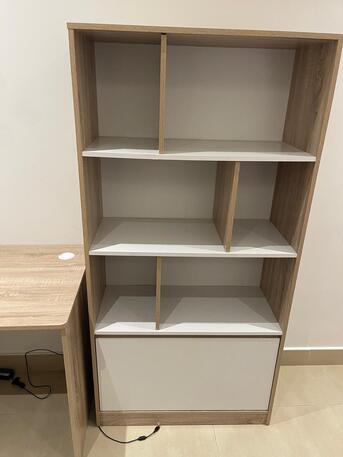 Riyadh, Furniture, SAR 600,  Office Desk With Revolving Chair And Books Shelf