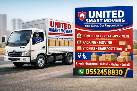 Riyadh, Labor/Moving, UNITED SMART MOVERS &ndash; Your Goods, Our Responsibility &ndash; Transportation Services 0552458830