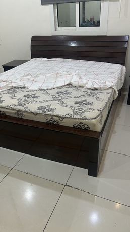 Jeddah, Furniture, SAR 450,  Double Bed With Mattress N Side Table