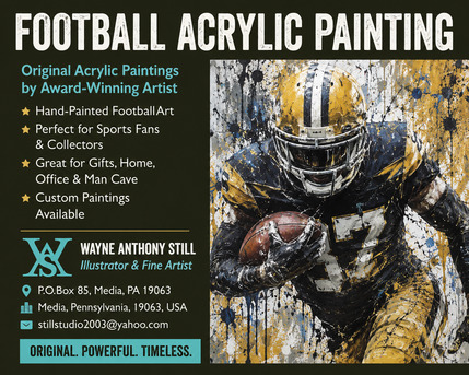 New York, Photo & Video, USD 100,  Football Acrylic Painting &ndash; Custom Sports Art By Professional Artist