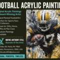USD 100,  Football Acrylic Painting &ndash; Custom Sports Art By Professional Artist