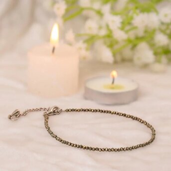 Mumbai, Jewelry, INR 849,  Shop Pyrite Anklet Online For Wealth Energy And Focus