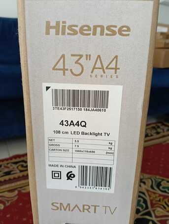 Manama, Electronics, BHD 65,  (NEW) Smart TV - Hisense - FHD - 43 Inch A4 Series
