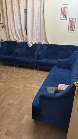 Riyadh, Furniture, SAR 600,  Sofa For Sale, MalazSofa Set,Good Condition, 7 Seater, Royal Blue Color, SAR 600