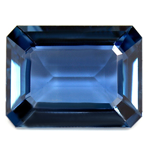 New York, Jewelry, USD 9253,  GIA Certified Untreated 2.31 Cts. Emerald Cut Vivid Natural Blue Sapphire, AAAA Quality
