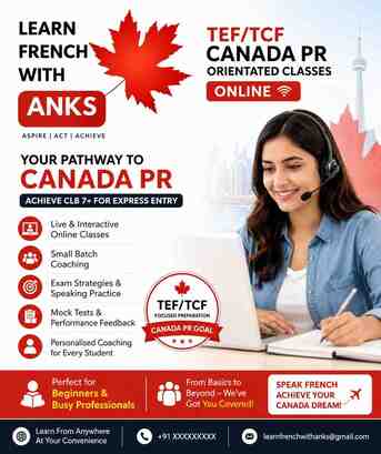 Toronto, Education, Learn French With Anks - TEF/TCF Canada PR Orientated Classes Online