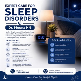 Bangalore, Health, Expert Care For Sleep Disorders - Dr.Mouna HN.