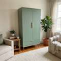 GBP 0199,  Fluted Painted 2 Door Wardrobe With Drawers And Hanging Rail, Four Finishes