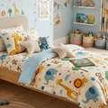 INR 1499,  Kids Cotton Bedsheet With Pillow Cover Pure Cotton, Azo-Free Dyes, Soft & Safe | Theindigl