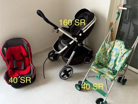 Khobar, Baby & Kid Stuff, SAR 240,  Baby Essentials Deal: 2 Strollers And 1 Car Seat