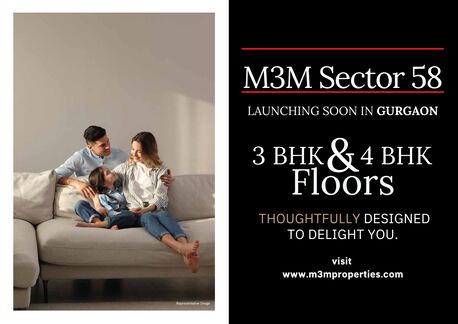 Gurgaon, Real Estate For Sale, INR 250000000,  2 BR,  1234 Sq. Feet,  Invest In Premium Residential Property At M3M Sector 58 Gurgaon