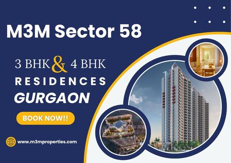 Gurgaon, Real Estate For Sale, INR 250000000,  2 BR,  1234 Sq. Feet,  Invest In Premium Residential Property At M3M Sector 58 Gurgaon