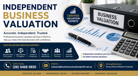 Perth, Real Estate, Professional Business Valuation Services In Perth