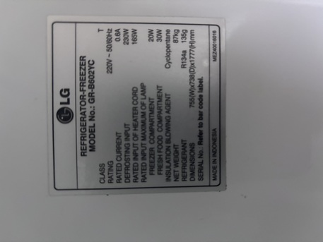 Khobar, Appliances, SAR 1000,  Refrigerator LG 15Feet And Freezer 9 Feet