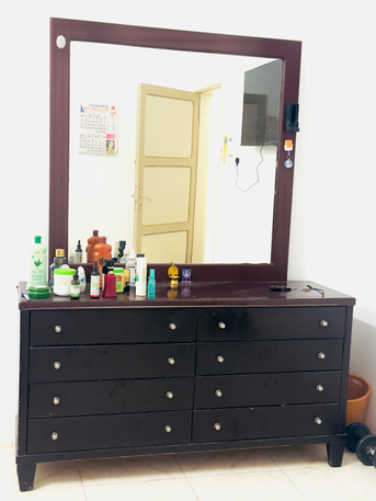 Riyadh, Furniture, SAR 430,  Wardrobe + Bed Mattress + Dressing Table Available In Good Condition.