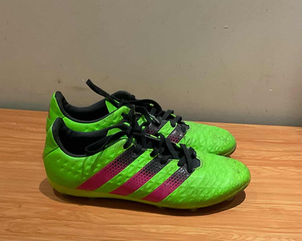 Riyadh, Clothing & Accessories, SAR 199,  Adidas Ace 16.2  TURF Football Boots - Size 38 - Solar Green/Pink - Great Condition!