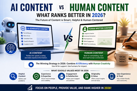 Indore, Marketing, AI Content Vs Human Content: What Works Best For SEO In 2026
