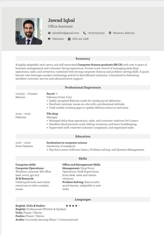 Manama, Job Seekers, Office Assistant, Accountant, Driver