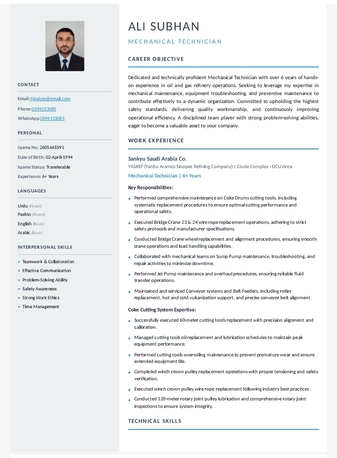 Riyadh, Job Seekers, Mechanical Maintenance Technician