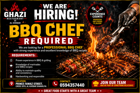 Dammam, Jobs, Bbq Chef