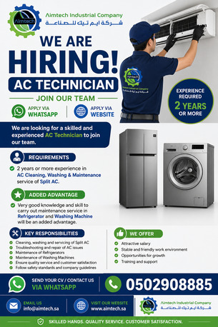 Hofuf, Jobs, Ac Technician