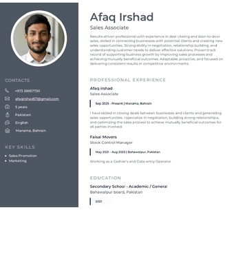Manama, Job Seekers, Looking For Sales / Office Job Opportunity