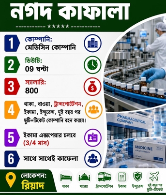 Riyadh, Jobs, জরুরি নিয়োগ -নগদ কাফেলা