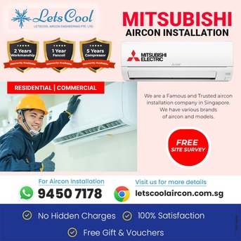 Singapore, Air Conditioners, SGD 999,  Mitsubishi Aircon Installation