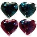 USD 38532,  Untreated 1.59 Cttw. Loose Alexandrite Heart Matched Pair, AAAAA Quality