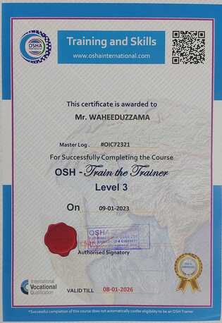 Dammam, Job Seekers, Senior HSE /Trainer/Supervisor (20+ Years) Immediate Joining | Valid Transferable Iqama