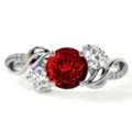 USD 4095,  AAAA Quality Ruby Rings For Women With Diamonds