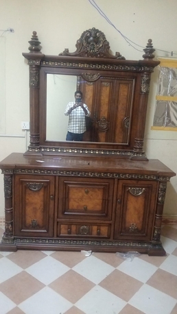 Hofuf, Furniture, SAR 350,  Clean And Good Condition Dressing Table Cot Wardrobe And Side Table