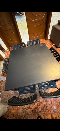 Jeddah, Household Items, SAR 400,  Dining Table 6 Chairs, Extendable Ikea